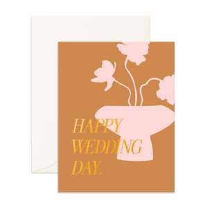 Crushing On Lilac: Wedding Day Peony Vase Greeting Card- PRE-ORDER (ARRIVING LATE FEB)