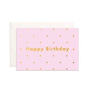 Crushing On Lilac: Birthday Lilac Dots Mini Greeting Card