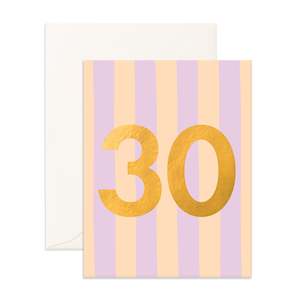 No. 30 Sorbet Stripe Greeting Card