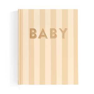 Seconds: Baby Book Coffee Stripe - 3rd Edition - SECONDS
