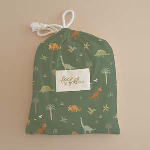 Dinos Organic Fitted Cot Sheet - SECONDS