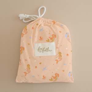 Mermaids Organic Fitted Cot Sheet - SECONDS