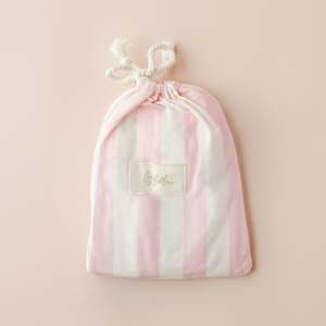 Petal Stripe Organic Fitted Bassinet Sheet/Change Pad Cover - SECONDS