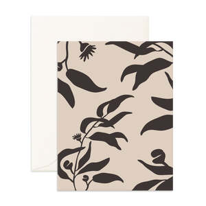 Black Eucalypt Greeting Card - LAST CHANCE