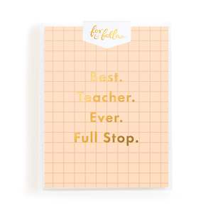 Teacher Cards: Best Teacher Full Stop Greeting Card Boxed Set - PRE-ORDER (JULY)