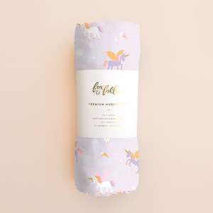 Unicorns Organic Muslin Wrap Swaddle