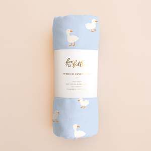 Blue Ducks Muslin Wrap Swaddle
