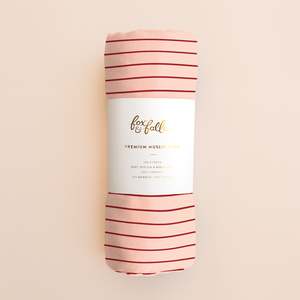 Strawberry Stripe Muslin Wrap Swaddle