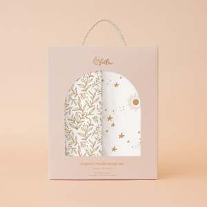 Golden Vines / Constellation Organic Muslin Wrap Set
