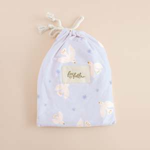 Blue Doves Organic Fitted Bassinet Sheet/Change Pad Cover