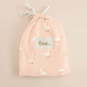 Pink Ducks Organic Fitted Cot Sheet - SECONDS