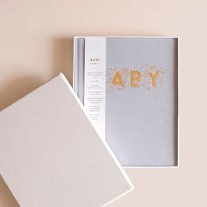 The Sarah Pickersgill Brown Edit: Baby Book Grey Boxed - PRE-ORDER (JUNE)