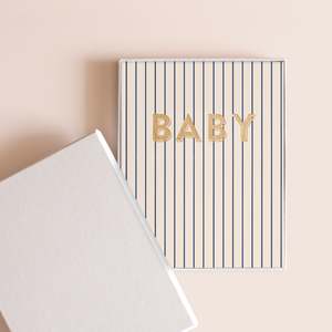 Under 75: Baby Book Breton Stripe Boxed - 3rd Edition- FINAL SALE