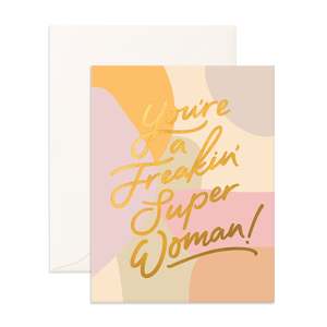 Teacher Cards: Freakin' Super Woman Paint Greeting Card - PRE-ORDER (SEPTEMBER)