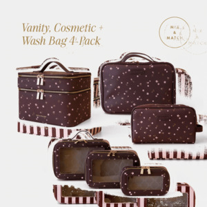 Teachers: Vanity, Cosmetic + Wash Bag 4-Pack Bundle