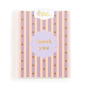 Thank You Petal Stripe Greeting Card Boxed Set