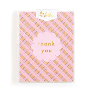 Thank You Petal Plaid Greeting Card Boxed Set