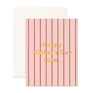 Mothers Day: Mother's Day Strawberry Stripe Greeting Card