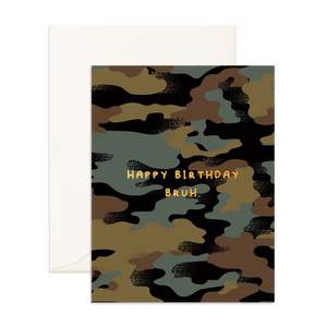 Fathers Day: Bruh Camo Stealth Greeting Card