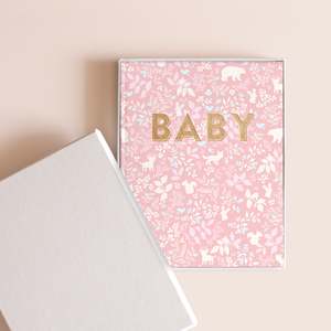 Journals: Baby Book Forest Friends Peony Boxed - 3rd Edition