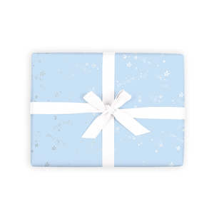 Gift Wrap: Blue Stardust Gift Wrap Flat Sheet - 12 Sheet Pack
