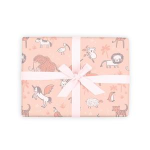 Baby Animals Gift Wrap Flat Sheet - 12 Sheet Pack