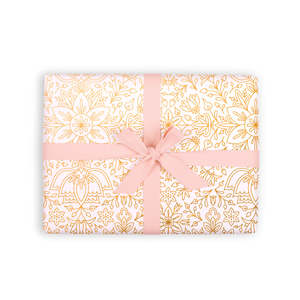 Prussian Snow Gift Wrap Flat Sheet - 12 Sheet Pack