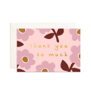 Thank You: Thank You Begonias Mini Greeting Card