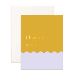 Thank You Mustard Ripple Greeting Card