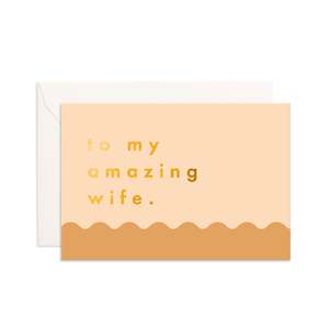 Love Friendship: Amazing Wife Ripple Mini Greeting Card