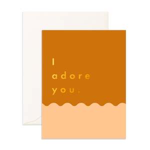 Love Friendship: Adore You Hazelnut Ripple Greeting Card