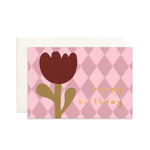 Mini Card: Happy Birthday Tulip Mini Greeting Card