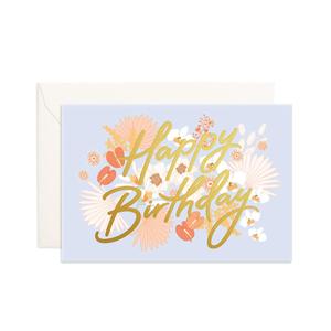 Mini Card: Happy Birthday Floribunda Mini Greeting Card