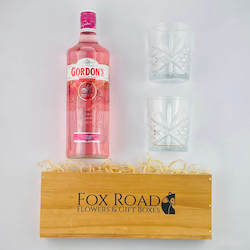 Spirits Liqueur Gift Baskets: Gordon's Pink Gin and Tumblers Gift Box