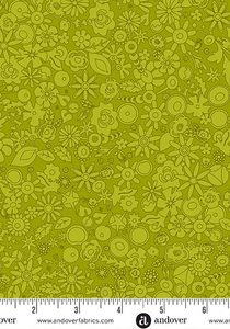 Alison Glass: Sun Prints – Floral Lime by Alison Glass
