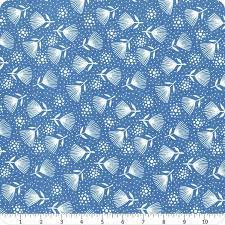 30's: Flowerhouse 1930’s Blue Daisy Floral – by Debbie Beaves