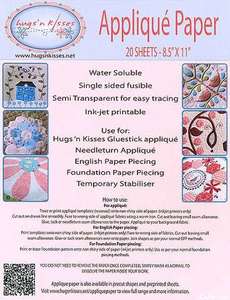 Applique Paper – by Hugs & Kisses