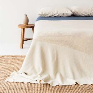 Pampas Geometric Wool Throw Blanket