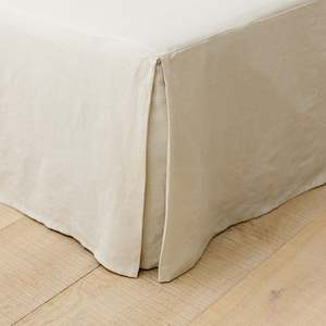 valance: Oat Linen Valance - 35cm Drop