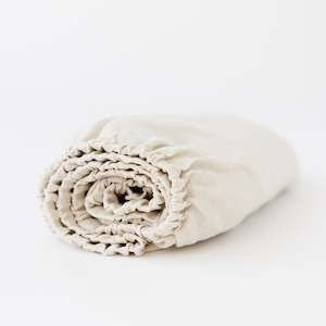 Oat Linen Cot/Bassinet Sheet