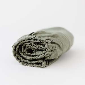 Cot Bassinet Sheets: Cactus Linen Cot/Bassinet Sheet