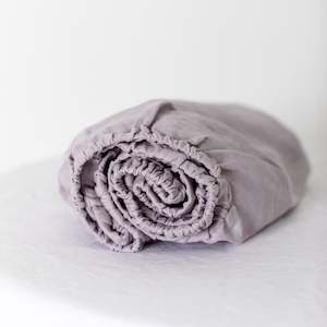 Cot Bassinet Sheets: Lilac Linen Cot/Bassinet Sheet