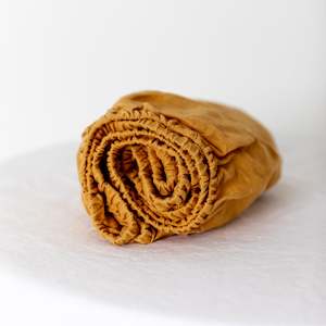 Mustard Yellow Linen Cot/Bassinet Sheet