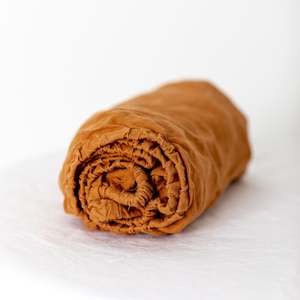 Ochre Linen Cot/Bassinet Sheet