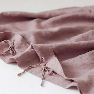 Cot Duvets: Rosewood Pink Linen Cot Duvet