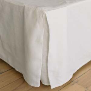 Valances: Off White Linen Valance - 35cm Drop