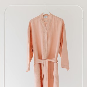 Robes: Peach Linen Robe