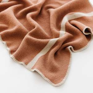 Pink Clay Wool Baby Blanket