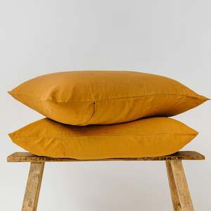 Ochre Linen Pillowcases