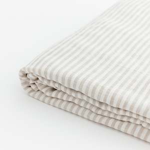 Sand Stripes Linen Sheet Set